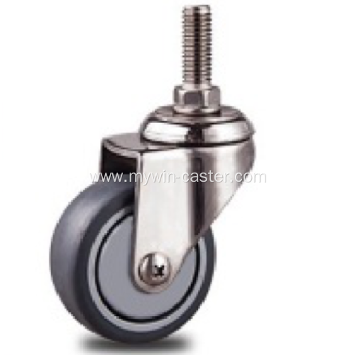 1.5 inch Stainless steel bracket screw nylon casters without brakes